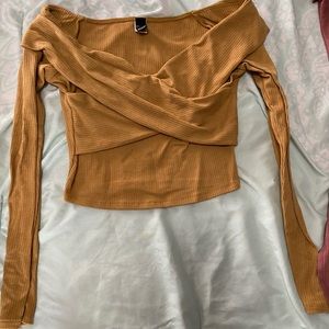 Criss cross long sleeve sexy